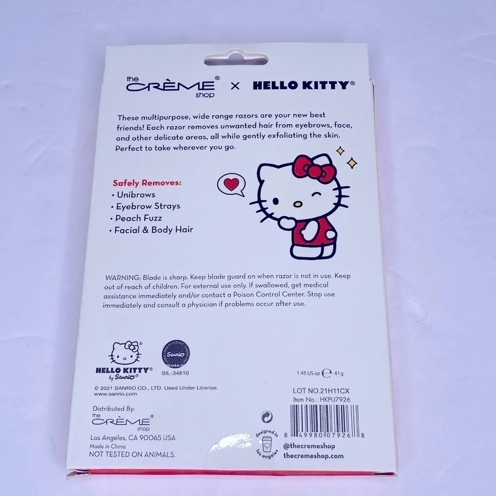 The Crème Shop X Hello Kitty Dermaplane & Sculpt Razor 3-Pack